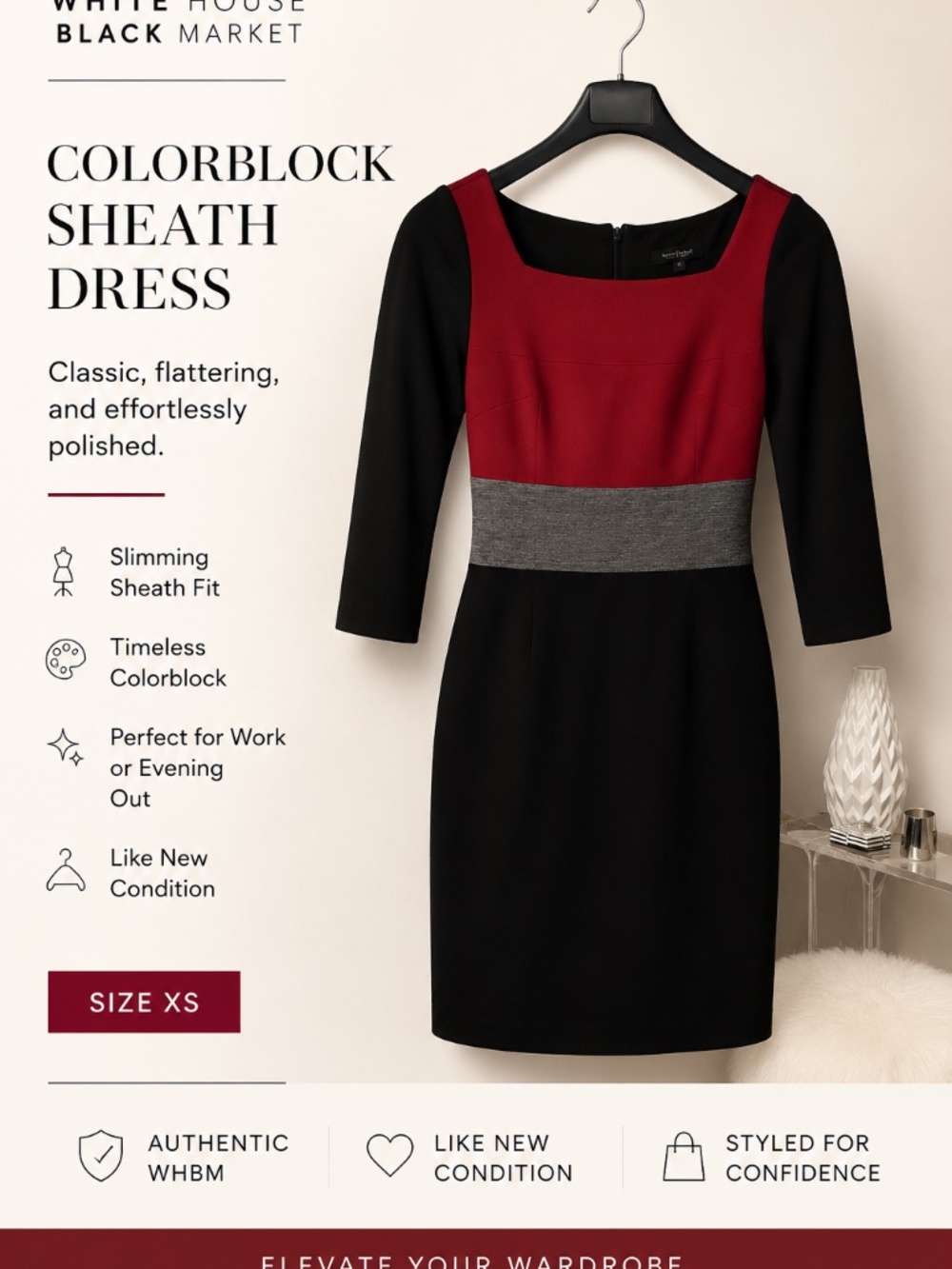 WHBM Colorblock Dress